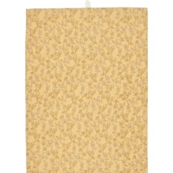 IB Laursen Geschirrtuch Filippa mit gelben Blumenranken