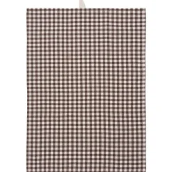 IB Laursen Geschirrtuch mit kleinen naturfarbigen Karos