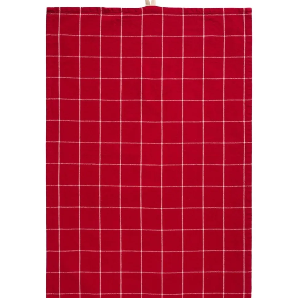 IB Laursen Geschirrtuch Silja rot mit Karos