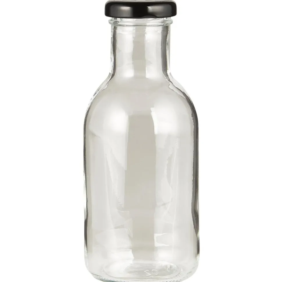 IB Laursen Glas-Flasche mit schwarzem Schraubdeckel