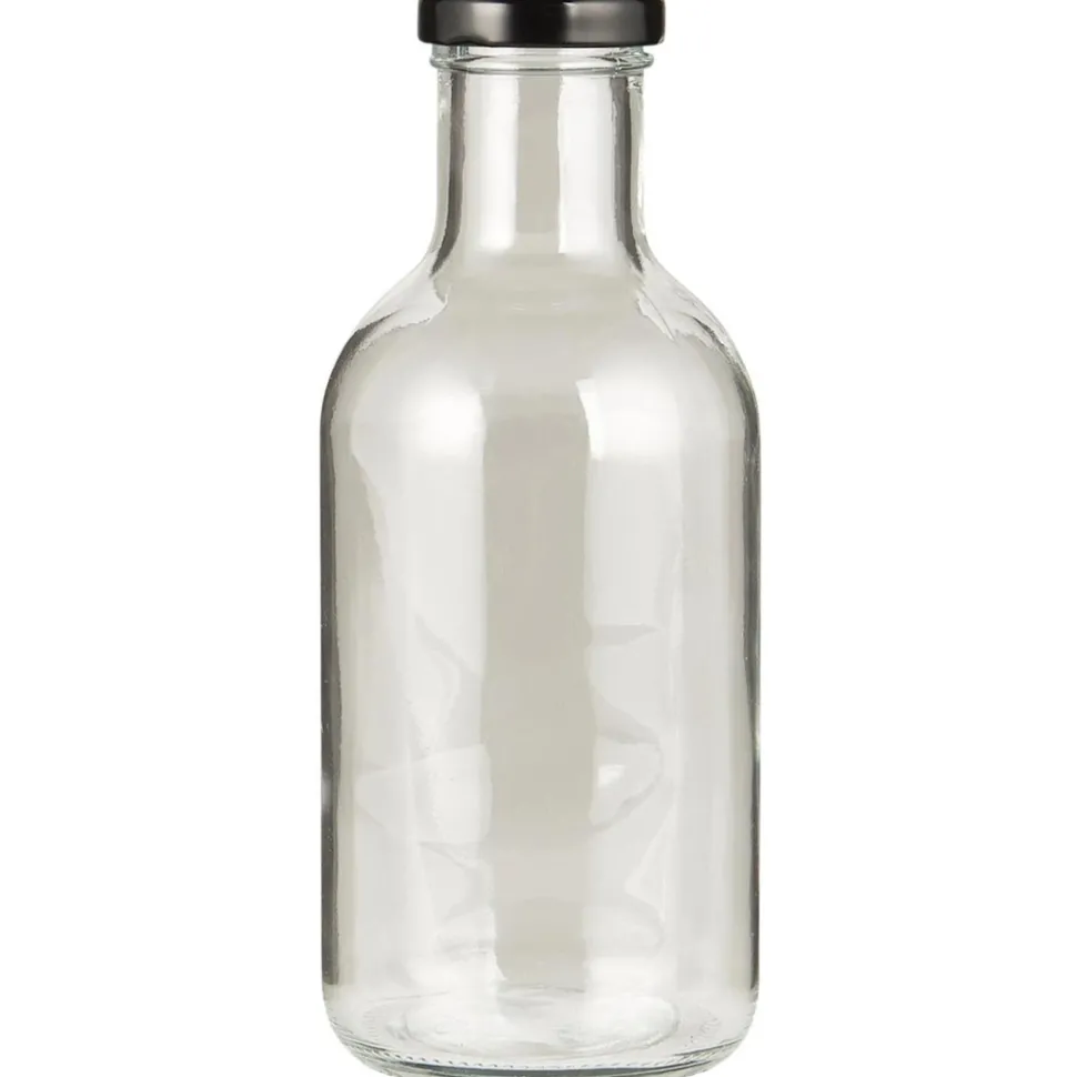 IB Laursen Glas-Flasche mit schwarzem Schraubdeckel