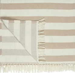 IB Laursen Hammam Handtuch mit Fransen und Streifen