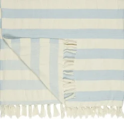 IB Laursen Hammam Handtuch mit Fransen und Streifen