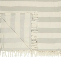 IB Laursen Hammam Handtuch mit Fransen und Streifen