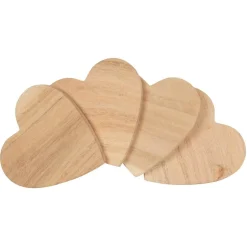 IB Laursen Herzförmige Untersetzer aus Akazienholz 4er