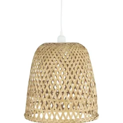 IB Laursen Hängelampe Bambusgeflecht