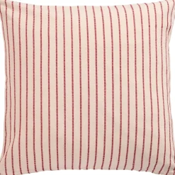 IB Laursen Kissenbezug Holly mit roten eingewebten Streifen