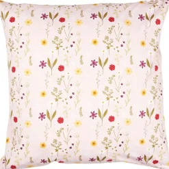 IB Laursen Kissenbezug rosa mit Gartenblumen