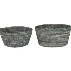 IB Laursen Korbsatz 2er Set aus Seegras