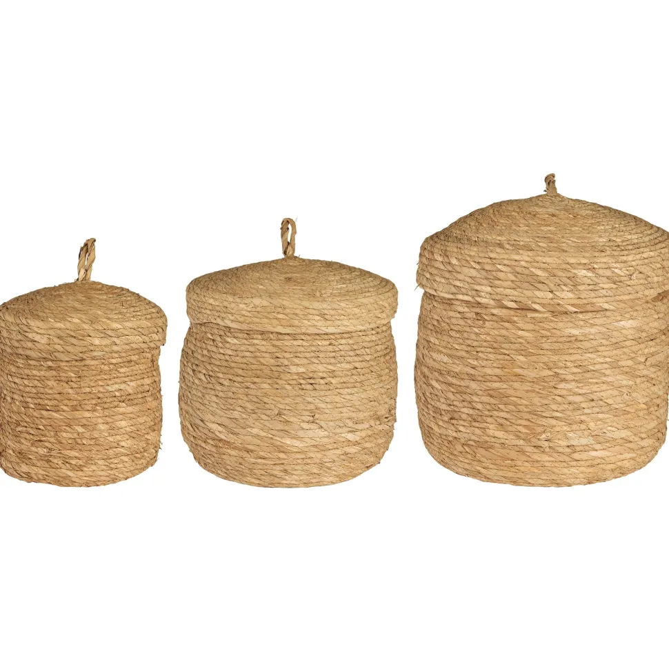 IB Laursen Korbsatz mit Deckel 3er Set Seegras