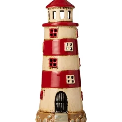 IB Laursen Leuchtturm mit roten Streifen