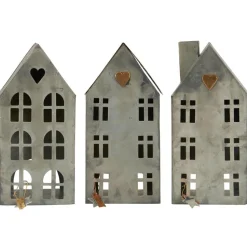 IB Laursen Metall Teelichthäuser Stillenat 3er Set