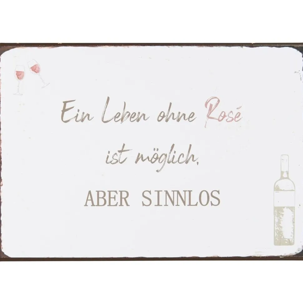 IB Laursen Metallschild Ein Leben ohne Rose ist möglich