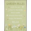IB Laursen Metallschild Garden Rules