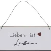 IB Laursen Metallschild Lieben ist leben