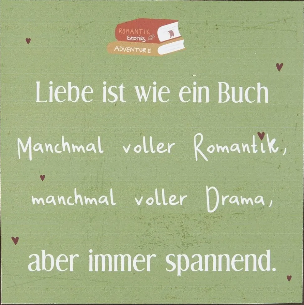 IB Laursen Metallschild Liebe ist wie ein Buch