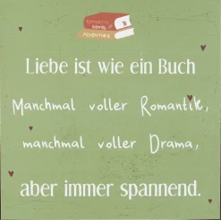 IB Laursen Metallschild Liebe ist wie ein Buch