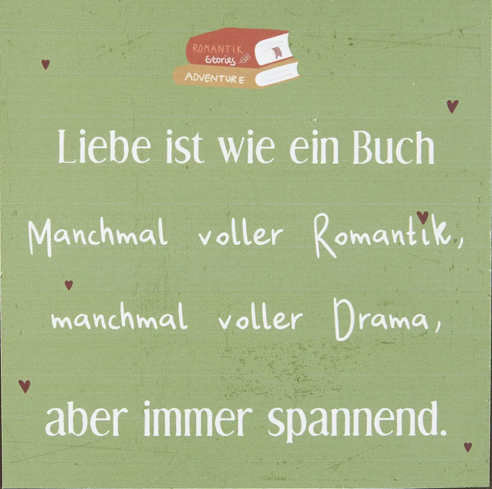 IB Laursen Metallschild Liebe ist wie ein Buch