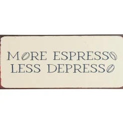 IB Laursen Metallschild More Espresso Less Despresso