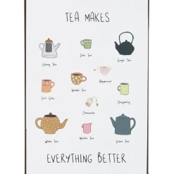 IB Laursen Metallschild Tea makes everything better