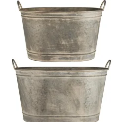 IB Laursen Pflanzkübel 2er-Set aus Metall Urban Garden