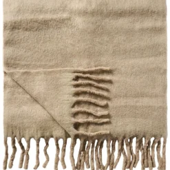 IB Laursen Plaid aus Wolle mit Fransen