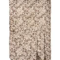 IB Laursen Quilt mit milky brown Blattmuster