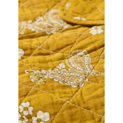 IB Laursen Quilt mustard mit Paisleymuster, gesteppte Decke