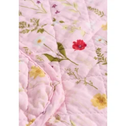 IB Laursen Quilt rosa mit Gartenblumen