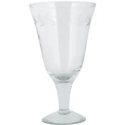 IB Laursen Rotweinglas mit Blattkante geschliffen