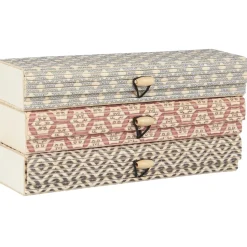 IB Laursen Schachtel, 3er Set mit Muster länglich Bambus