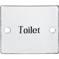 IB Laursen Schild aus Emaille Toilet