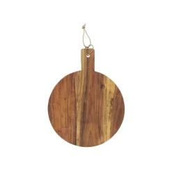 IB Laursen Schneidebrett rund mit Griff aus geöltem Akazienholz