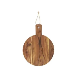 IB Laursen Schneidebrett rund mit Griff aus geöltem Akazienholz
