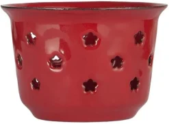 IB Laursen Teelichthalter mit Sternenmuster Emaille