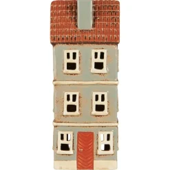 IB Laursen Teelicht-Haus My Home Town rostfarbige Tür