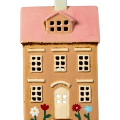 IB Laursen Teelichthaus Nyhavn Blumen und rosa Dach