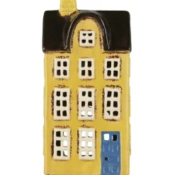 IB Laursen Tellichthaus Nyhavn in gelb mit blauer Tür