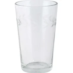 IB Laursen Trinkglas mit Blattkante geschliffen