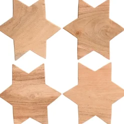 IB Laursen Untersetzer für Gläser sternförmig Akazienholz 4er-Set