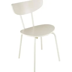 IB Laursen Weißer Stuhl aus Sperrholz, stapelbar