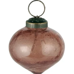 Ib Laursen Weihnachtskugel bubbled Glas zwiebelförmig