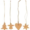 IB Laursen Weihnachtsschmuck Aufhänger im 4er-Set aus handgefertigtem Ton