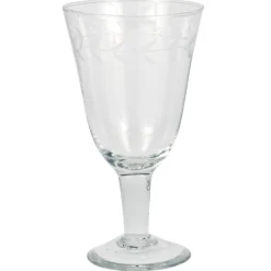 IB Laursen Weißweinglas mit Blattkante geschliffen