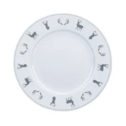 Krasilnikoff Dessertteller Winter Lodge aus Porzellan