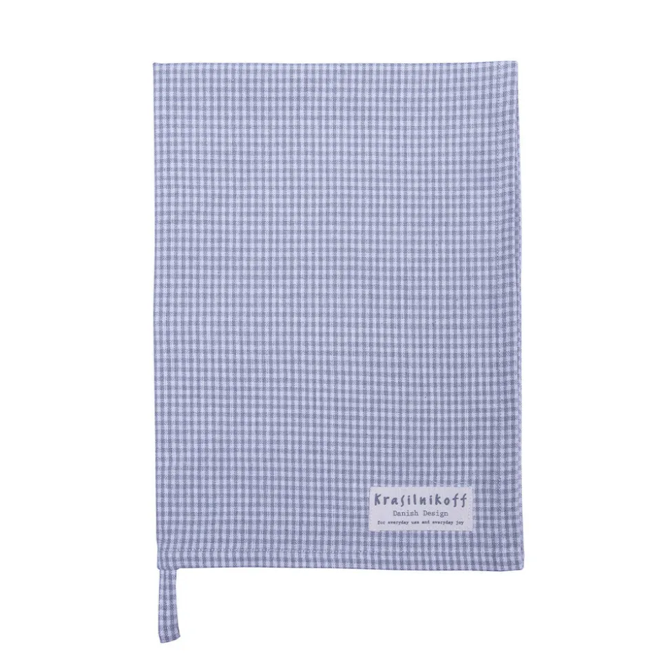 Krasilnikoff Geschirrhandtuch kleinkariert aus Baumwolle