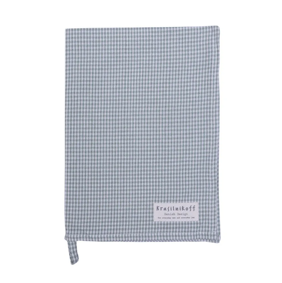 Krasilnikoff Geschirrhandtuch kleinkariert aus Baumwolle