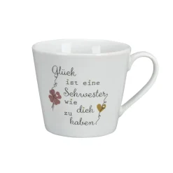 Krasilnikoff Happy Cup, Glück ist eine Schwester wie dich zu haben
