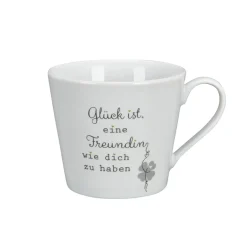 Krasilnikoff Happy Cup, Glück ist eine Freundin wir dich zu haben