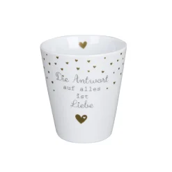 Krasilnikoff Happy Mug Becher Die Antwort auf alles ist Liebe